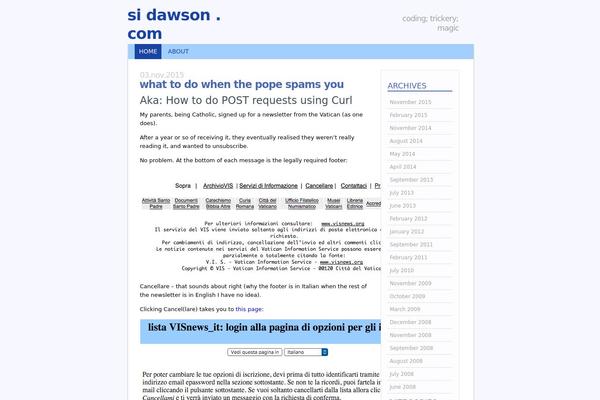 Minimal theme site design template sample