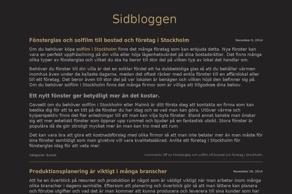 Black Paper theme site design template sample