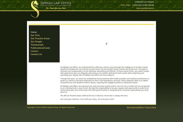 siddiquilaw.ca site used Siddiqui