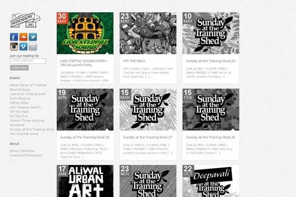 Gridlocked theme site design template sample