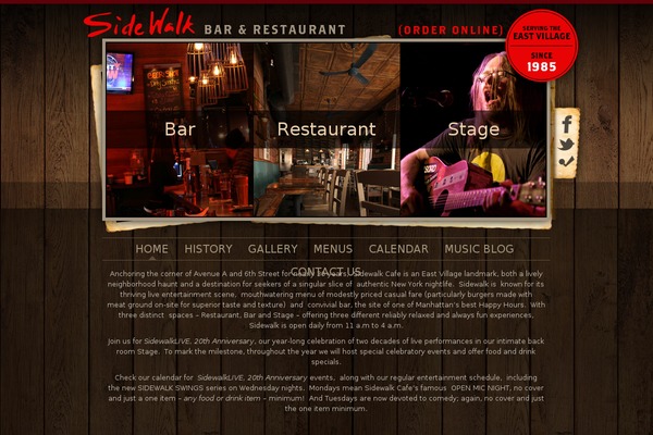 Sidewalk theme site design template sample