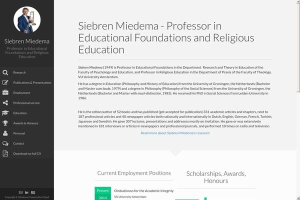 Faculty theme site design template sample