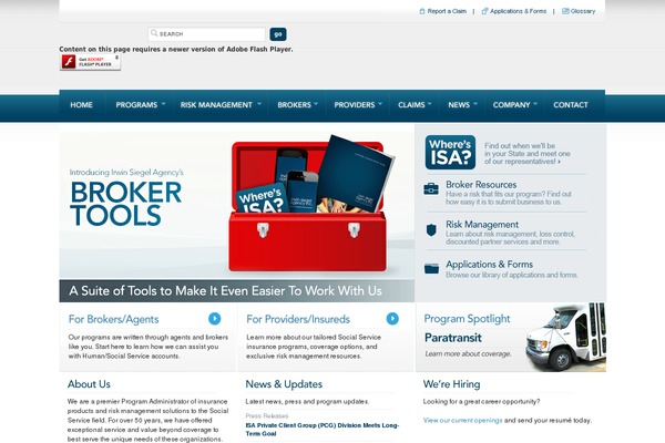 Isa theme site design template sample