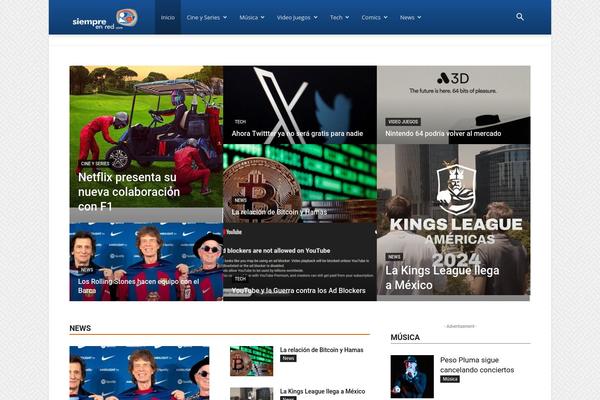 Newspaper theme site design template sample