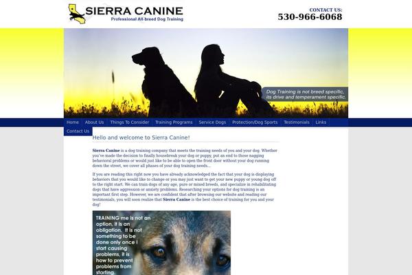 sierracanine.com site used Bluefractal