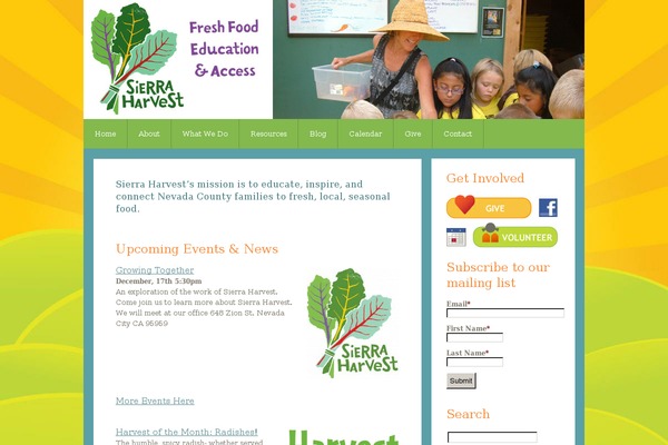 sierraharvest.org site used Wsdg_responsive
