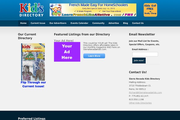 sierranevadakids.com site used Newkarma