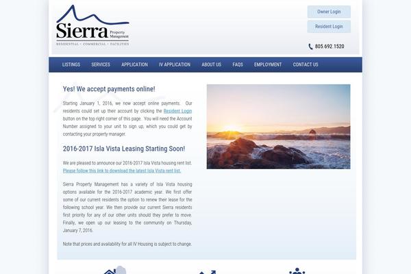 Sierra theme site design template sample