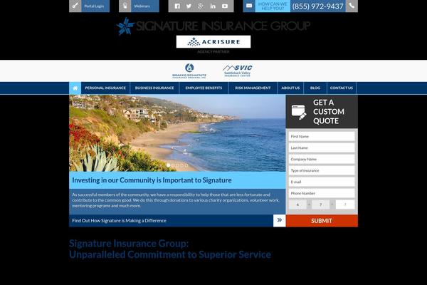 Signature theme site design template sample