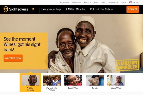 sightsavers.org.uk site used Sightsavers