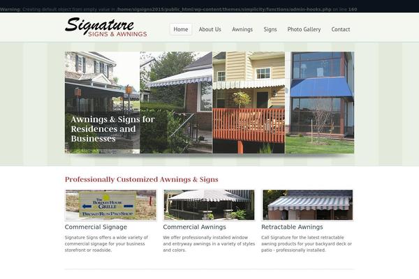 Simplicity theme site design template sample