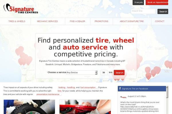 signaturetire.ca site used Signature
