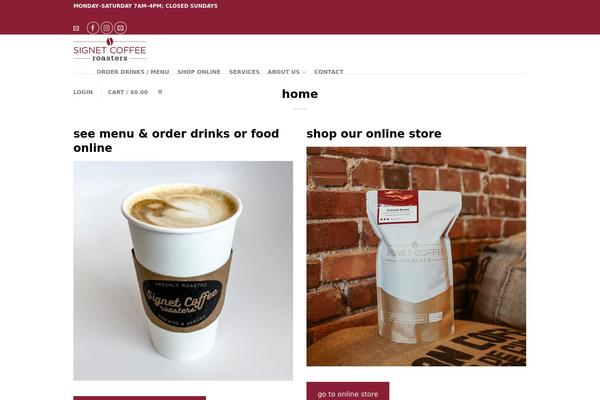 signetcoffee.com site used Coffeeluck