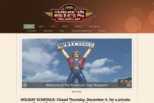 signmuseum.org site used Theme1549