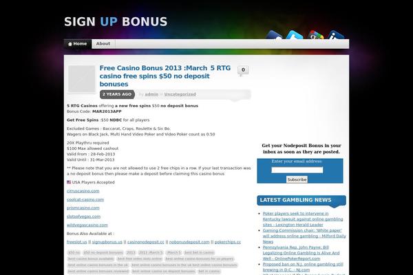Ribbon Lite theme site design template sample