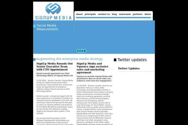 signupmedia.com site used Octofirst