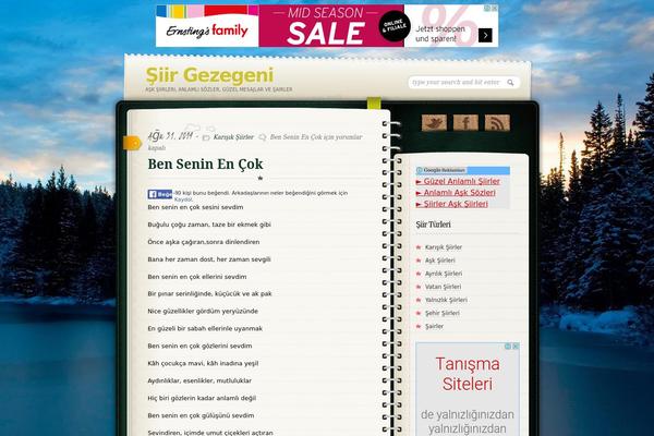 Diary theme site design template sample