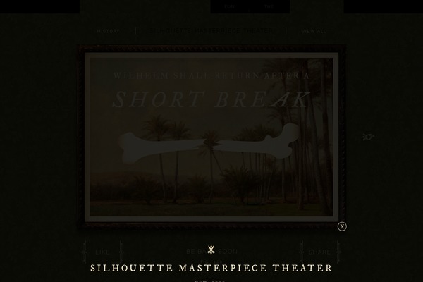 Silhouette theme site design template sample