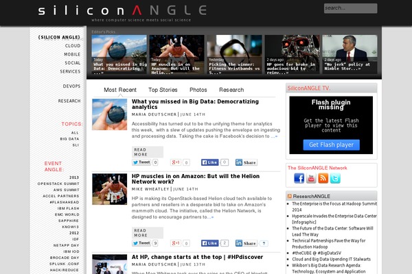 siliconANGLE theme websites examples
