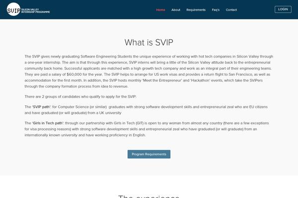 siliconvalleyinternship.com site used Svip-theme