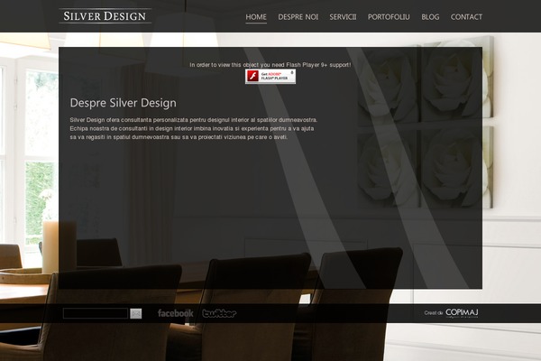 Silver theme site design template sample