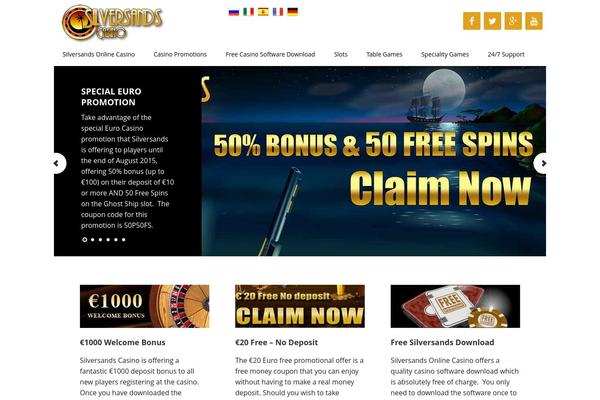 silversands-casino-euro.com site used Executive Pro Theme