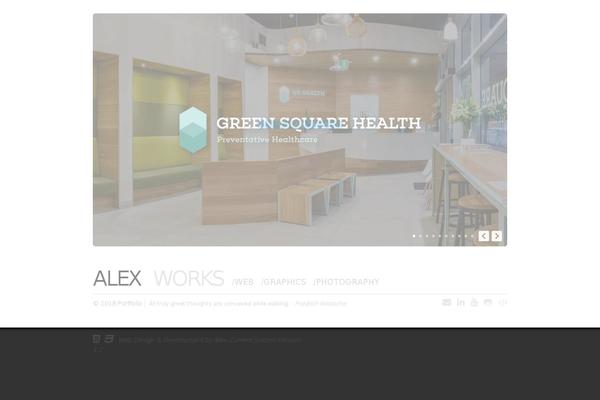 Alex theme site design template sample