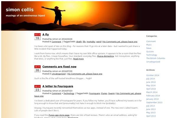 simoncollis.com site used Carbon-lite