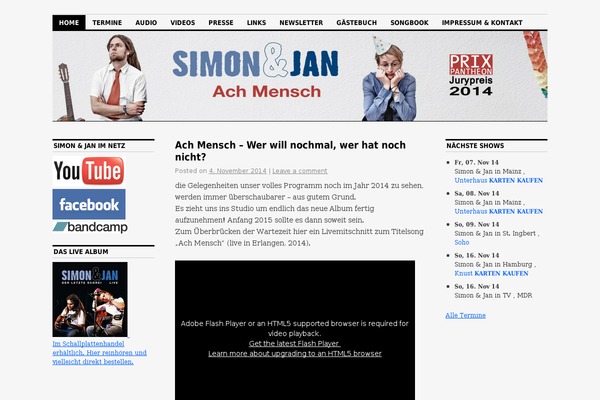 Site using GigPress plugin