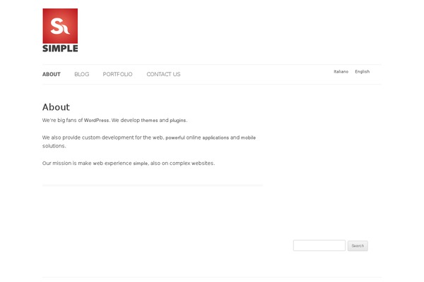 Simple theme site design template sample