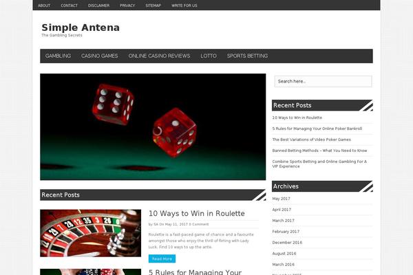 simpleantena.com site used Avventura Lite