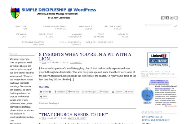 simplediscipleship-wordpress.com site used Platform