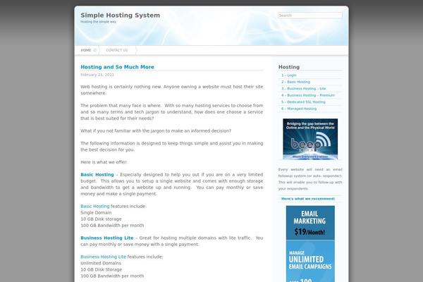 Azul theme site design template sample