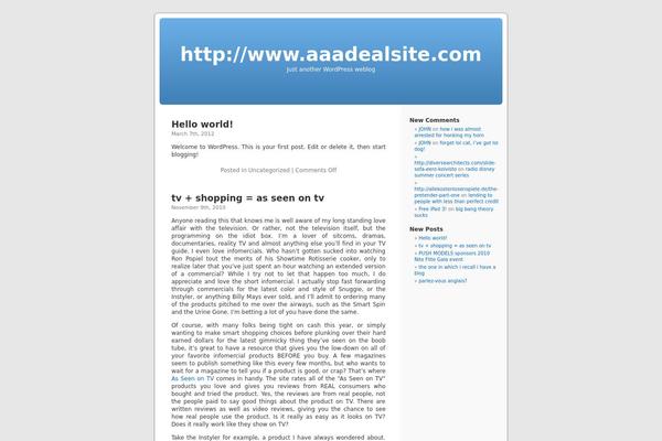 Default theme site design template sample