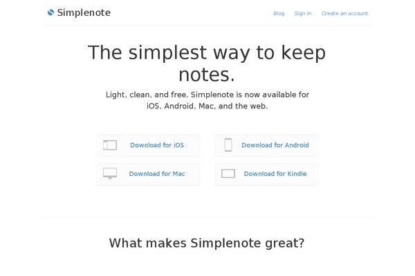 simplenoteapp.com site used A8c