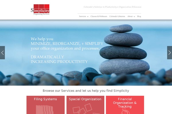 Simplicity theme site design template sample