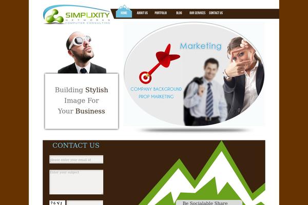 Simplicity theme site design template sample