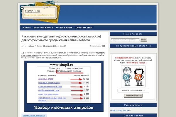 Site using Feedburner Email Subscription plugin