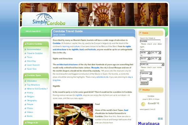 simplycordoba.org site used Simplytravel