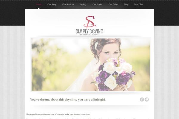 Marriage theme site design template sample
