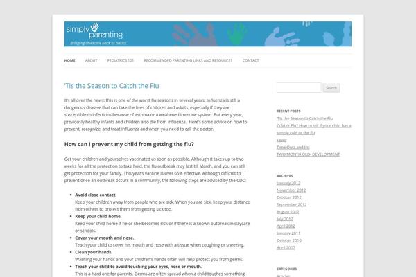 Twentytwelve-child theme site design template sample
