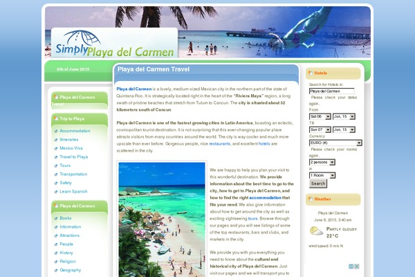 Simplytravel theme site design template sample