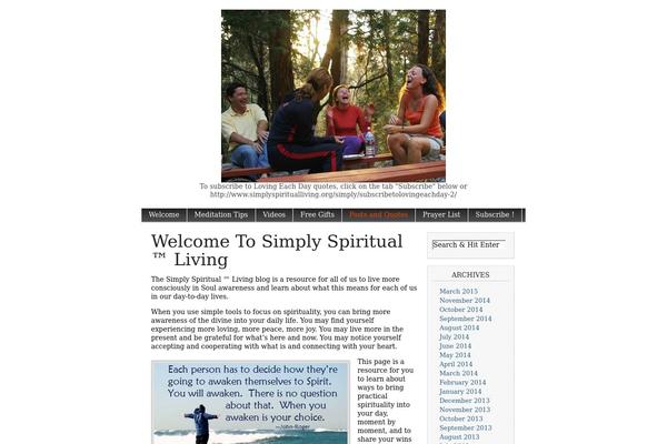 simplyspiritualliving.org site used Magazine Basic