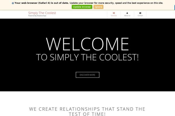 simplythecoolest.com site used Underground_onepage