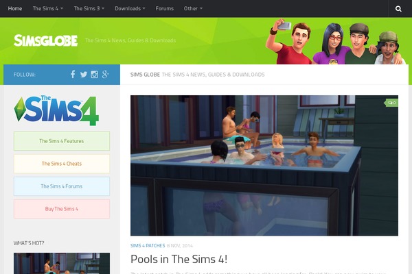 simsglobe.com site used Inunity