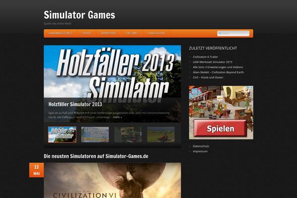 simulator-games.de site used GamePress