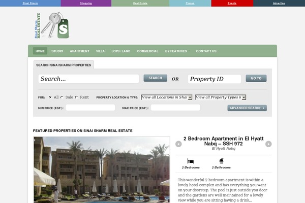 Estate theme site design template sample