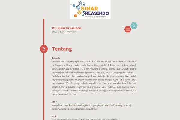 Hex theme site design template sample