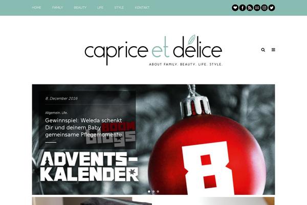 Caprice theme site design template sample