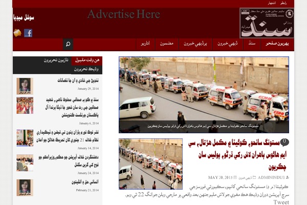 Magazine theme site design template sample